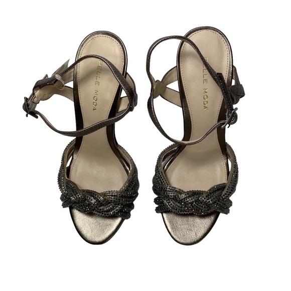 Pelle Moda Rhinestone Gray heels size 6M - Picture 8 of 11